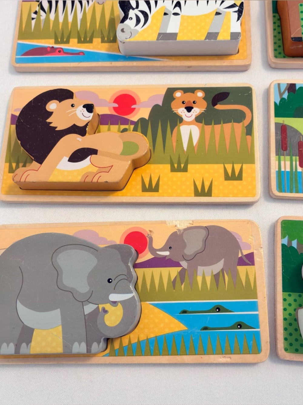 Melissa & Doug Animal Picture Boards Reversible Farm Ocean Jungle Forest - Picture 11 of 12